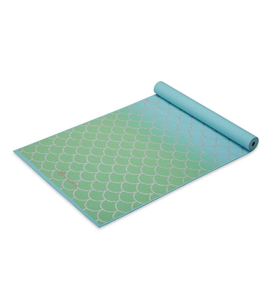 Yoga Mats & Props Gaiam | Kid'S Mermaid Yoga Mat Metallic Mermaid