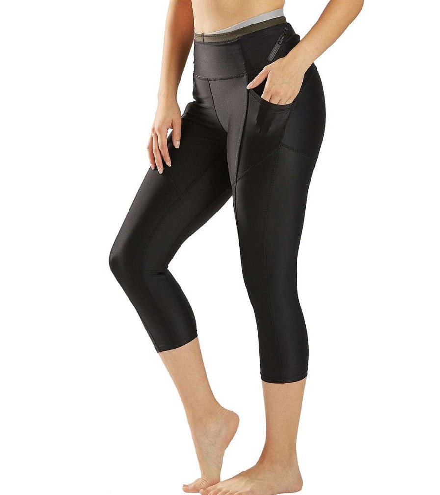 Clothing Free People Yoga Leggings | White Water Yoga Leggings Black