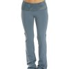 Clothing Hard Tail Yoga Pants | Contour Rolldown Bootleg Flare Pant Steel Blue